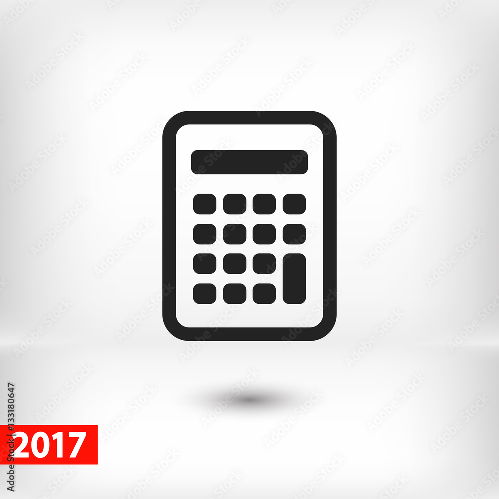 calculator icon, vector illustration. Flat design style calculator icon, vector illustration. Flat design style