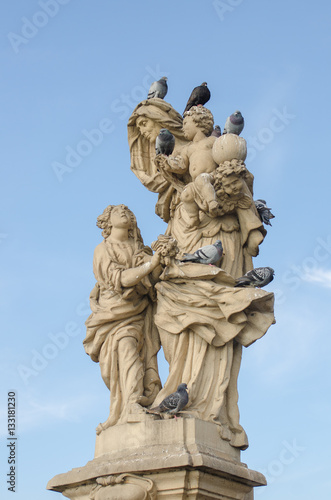 Prague - statue Holy Anne from Charles bridge