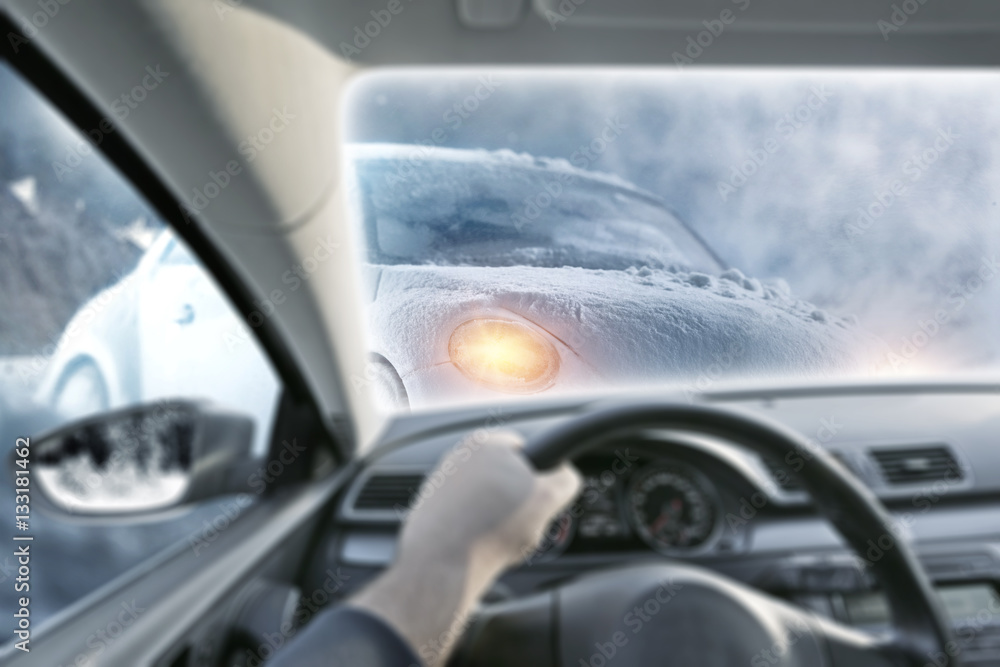 Naklejka premium winter car 