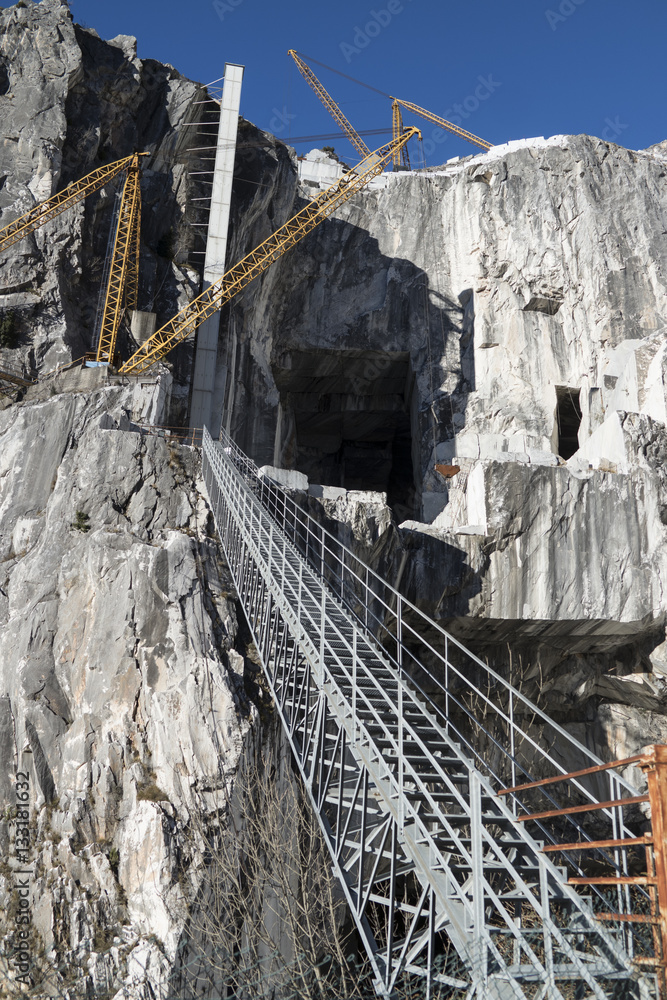 Carrara marble quarries, Tuscany StockFoto Adobe Stock