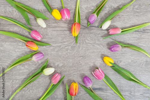Fototapeta Naklejka Na Ścianę i Meble -  Herz aus Tulpen