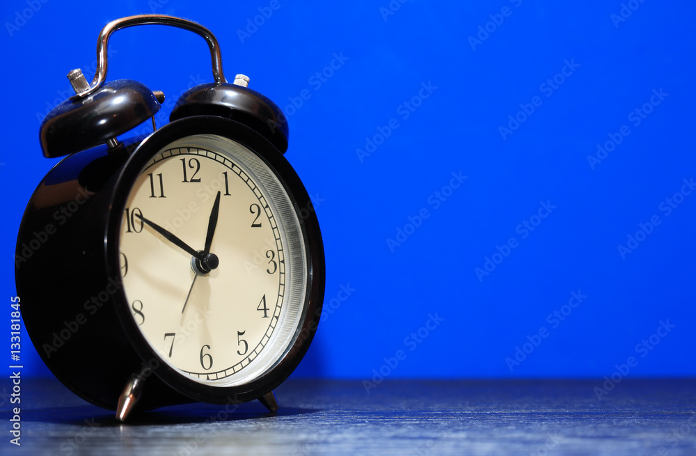 Alarm Clock On Blue Alarm Clock On Blue