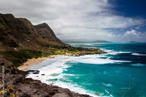 Küstenlandschaft bei Makapuu Beach an der Südküste von Oahu, Hawaii, USA.
