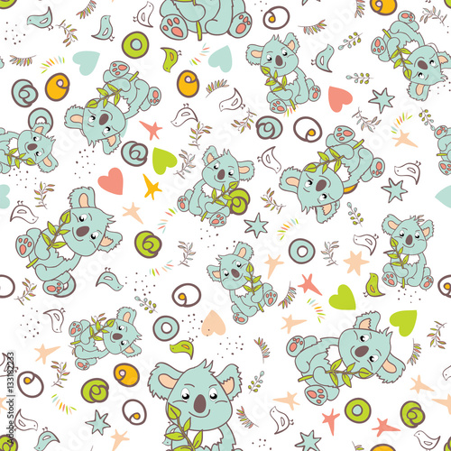Canvas Print Vector seamless animal pattern