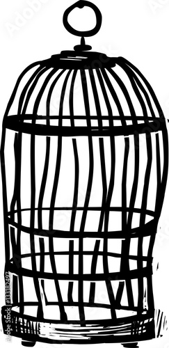 Bird cage illustration