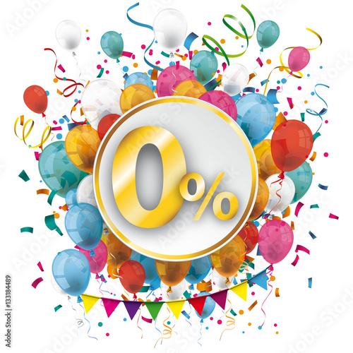 Golden Paper Circle Balloons Confetti 0 Percent