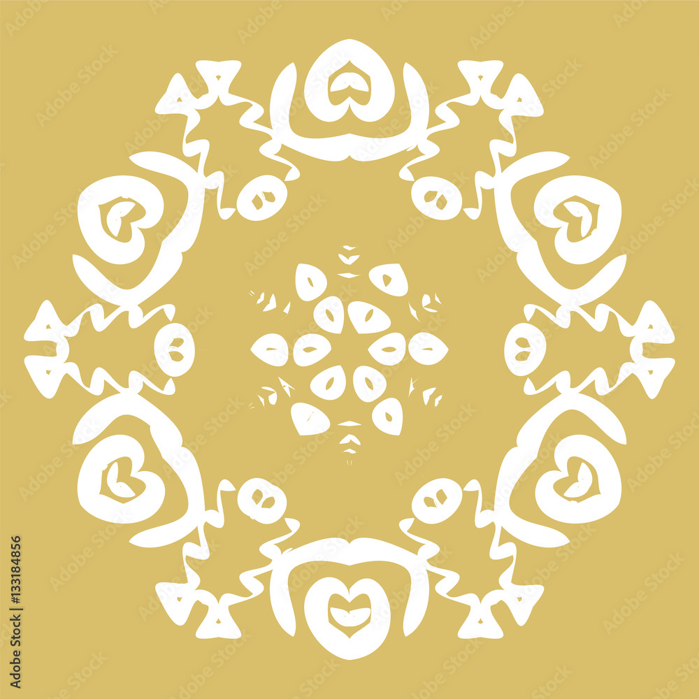 Winter card snowflake pattern