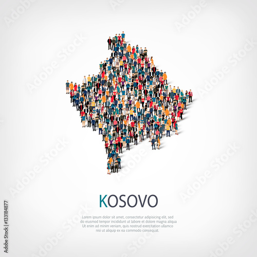 people map country Kosovo vector