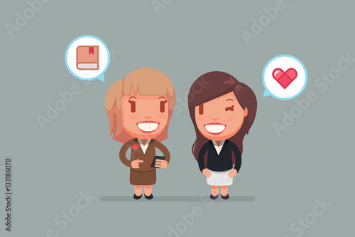 cute characters vector illustration