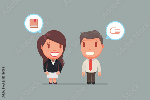 cute characters vector illustration