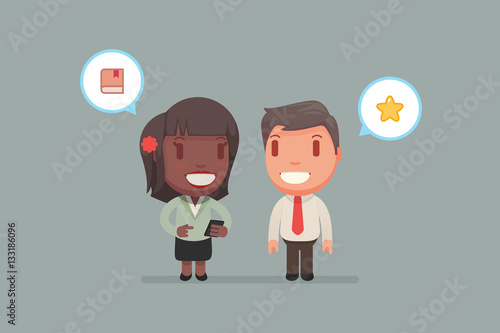 cute characters vector illustration