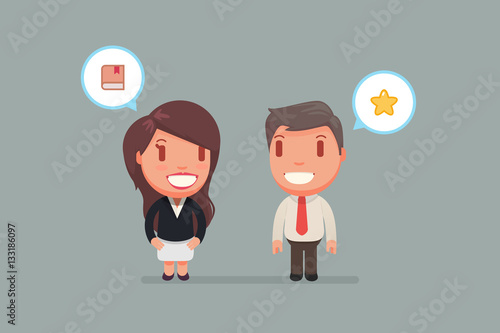 cute characters vector illustration