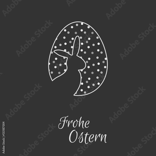 Osterhase - Frohe Ostern - Vektor Grafik