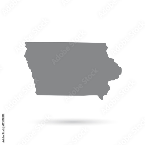 Map of the U.S. state of Iowa on a white background