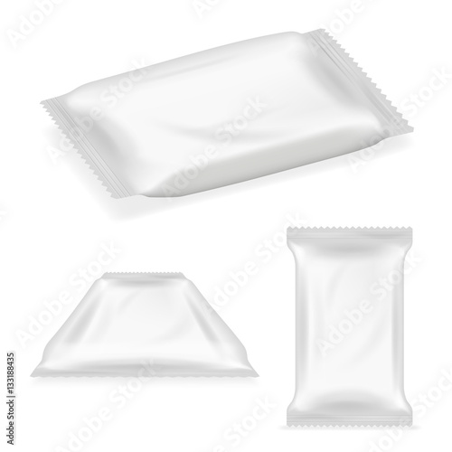 Flow Pack Isolated Icon Set Realistic 3d Design Template Vector Illustration