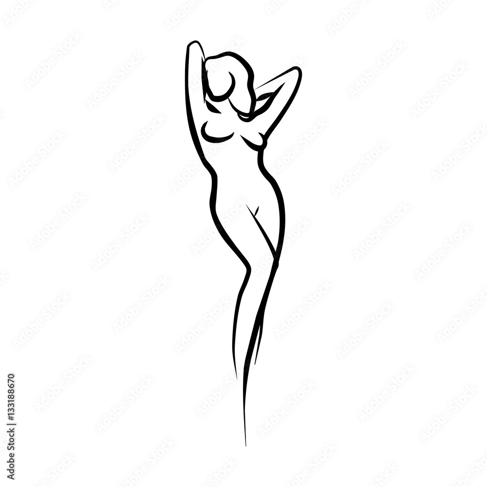 Smoke in shape of silhouette sexy naked woman Smoke in shape of silhouette sexy naked woman