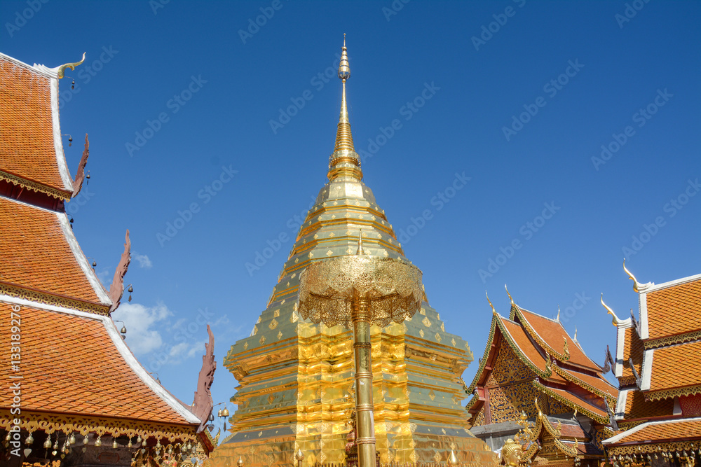 Wat Phra That Doi Suthep  Temple in Chiang Mai, Thailand 
