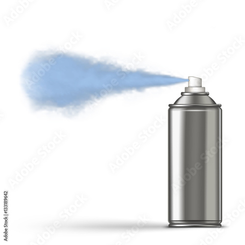 Spraying out of can