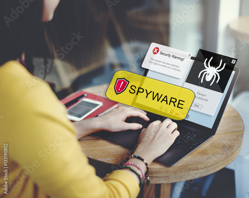 Fotografía Spyware Computer Hacker Virus Malware Concept