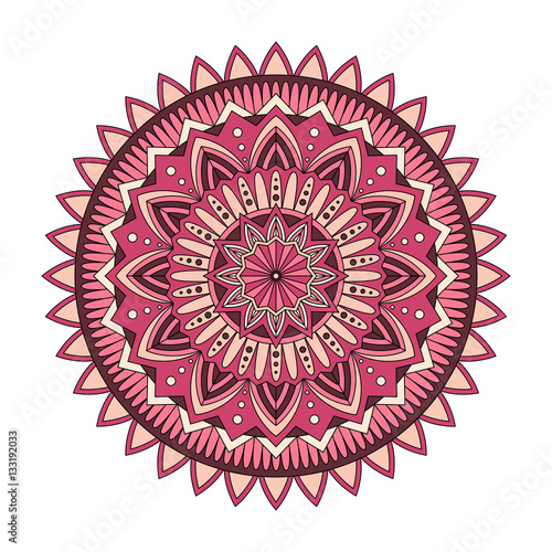 Color floral mandala  vector illustration