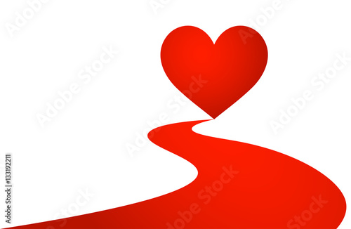 Love valentine's background with heart.