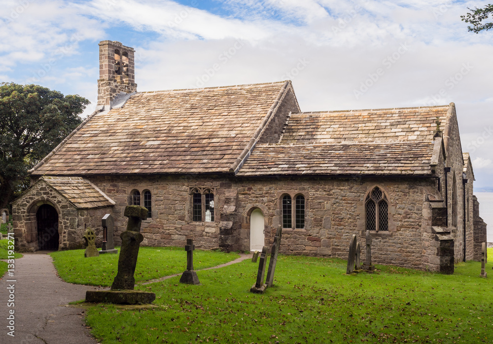St Peters Church, Heysham Village, Heysham, Morcambe bay, Lancashire, UK