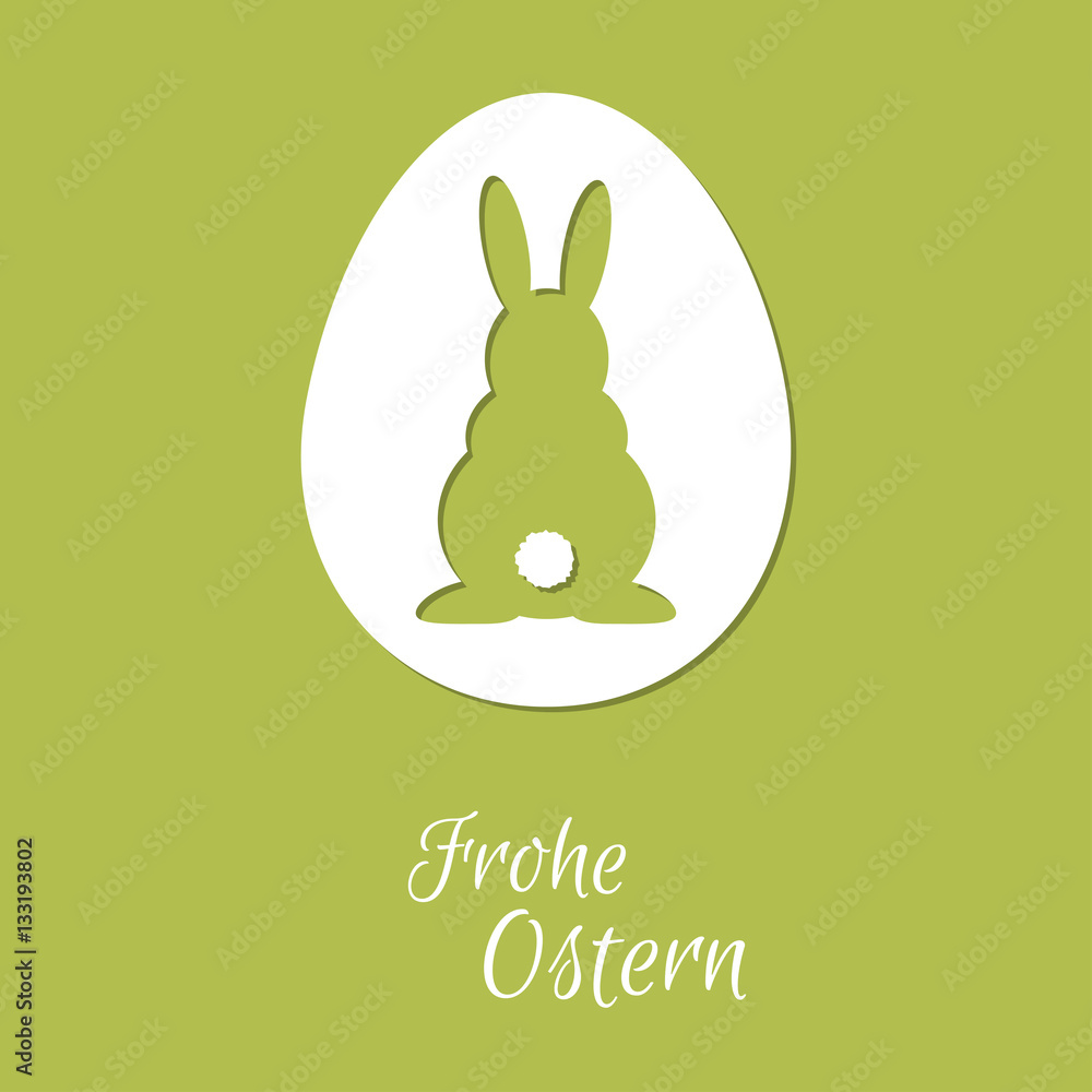 Fototapeta premium Osterhase - Frohe Ostern - Vektor Grafik