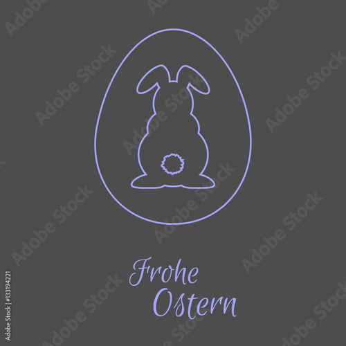 Osterhase - Frohe Ostern - Vektor Grafik