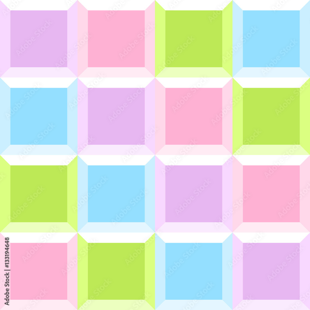 Fototapeta premium Colored tiles. Seamless vector background.
