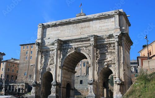 roman forum arch of septimius severus photo