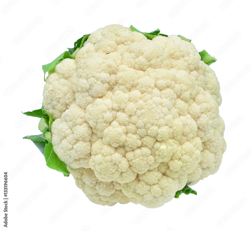 fresh cauliflower on white background fresh cauliflower on white background