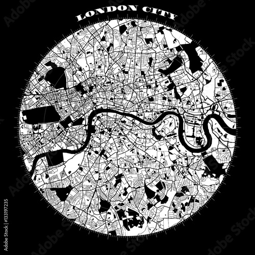 London Compass Design Map Artprint