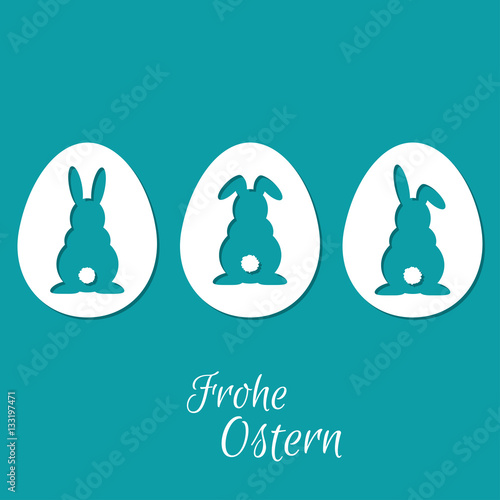 Osterhasen - Frohe Ostern - Vektor Grafik
