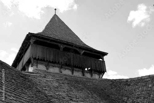 Fortified medieval saxon church in Viscri, part of a area if villages with fortified churches in Transylvania, designated in 1993 as a World Heritage Site by UNESCO. photo