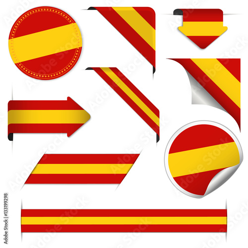 spanische Flagge Deign Elemente