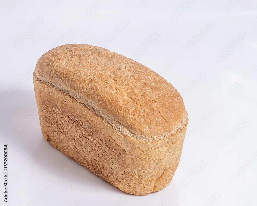 Wheat bread on a white background. Wheat bread on a white background.