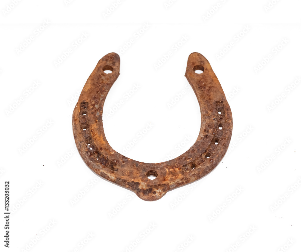 Horseshoe on a white background. Horseshoe on a white background.