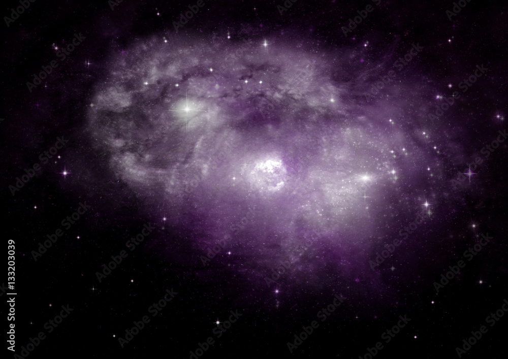 Naklejka premium galaxy in a free space