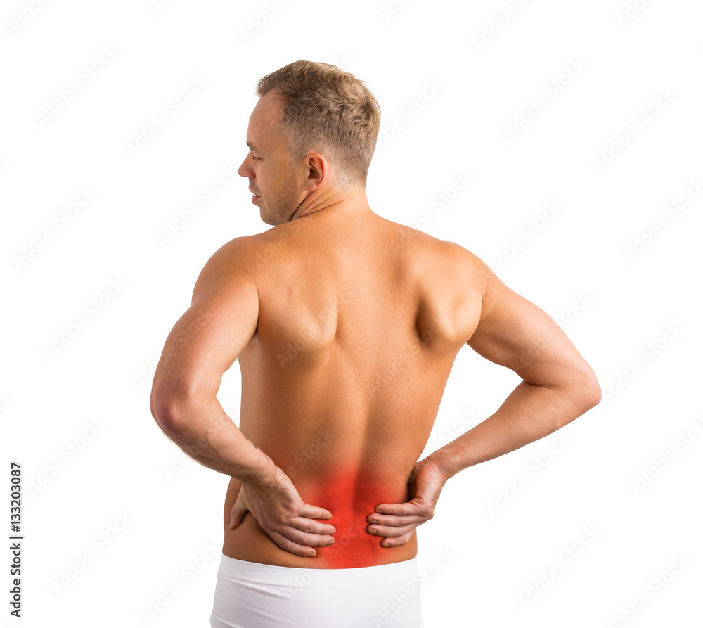 Man having back pain