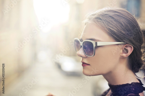Pretty girl in sunglasses