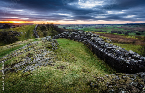 Cuadro en lienzo Hadrian's Wall, Northumberland