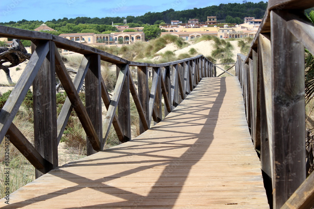 Obraz premium Cala Mesquida,Brücke,Mallorca