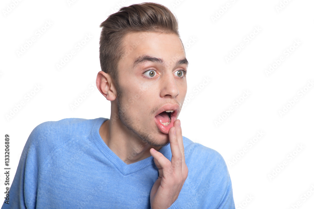 young man making facial expression young man making facial expression