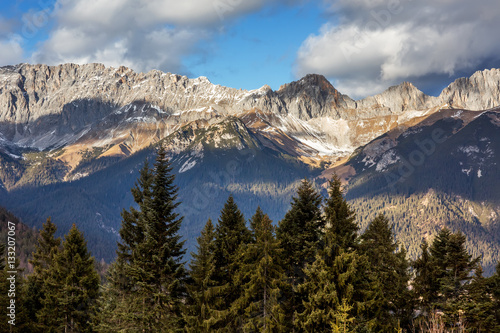 beautiful view of the austrian alps