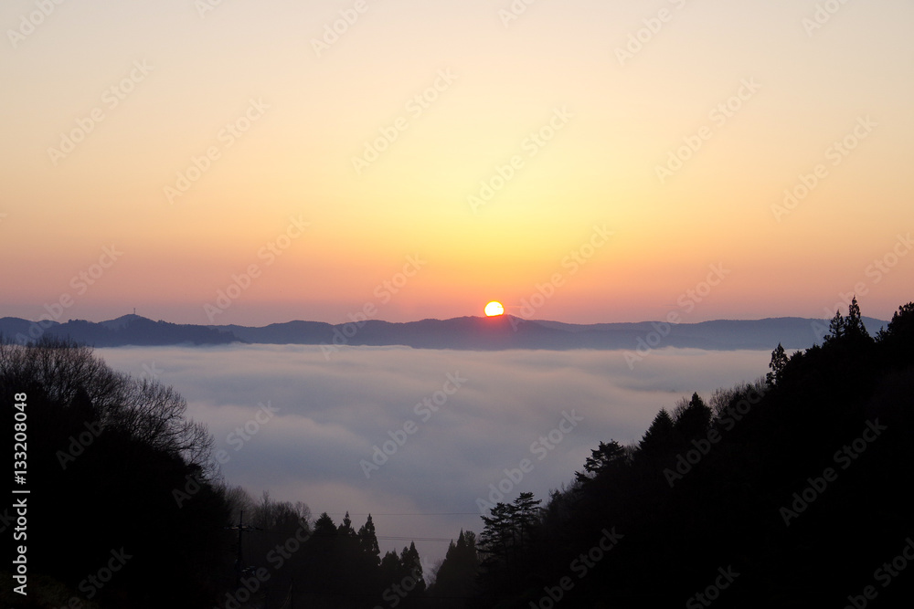 Fototapeta premium 雲海 朝焼け