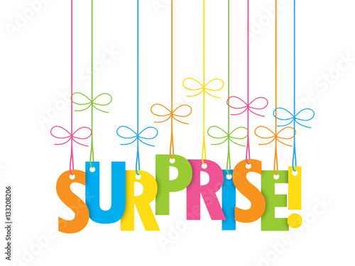 SURPRISE Colourful Hanging Letters