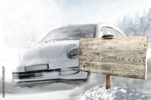 Wallpaper Mural winter car  Torontodigital.ca