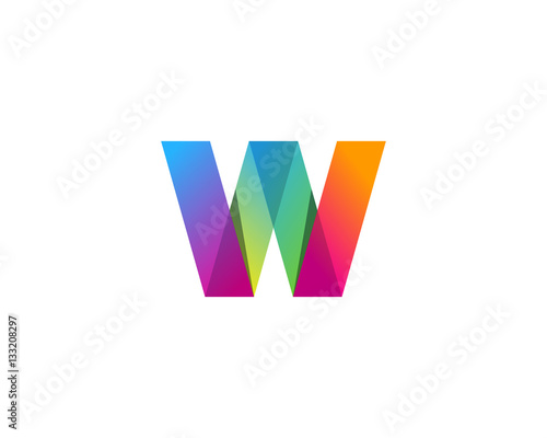 Initial Letter W Modern Multiply Logo Design Element
