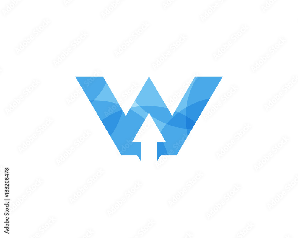 Initial Letter W Arrow Up Logo Design Element Initial Letter W Arrow Up Logo Design Element