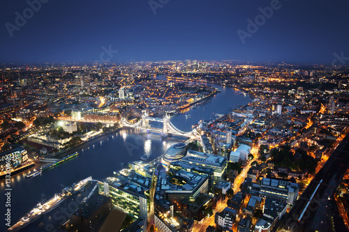 London aerial view with Tower Bridge, UK © Iakov Kalinin